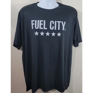 Port & Company Black White Fuel City Graphic Shirt Large New Without Tags Soft